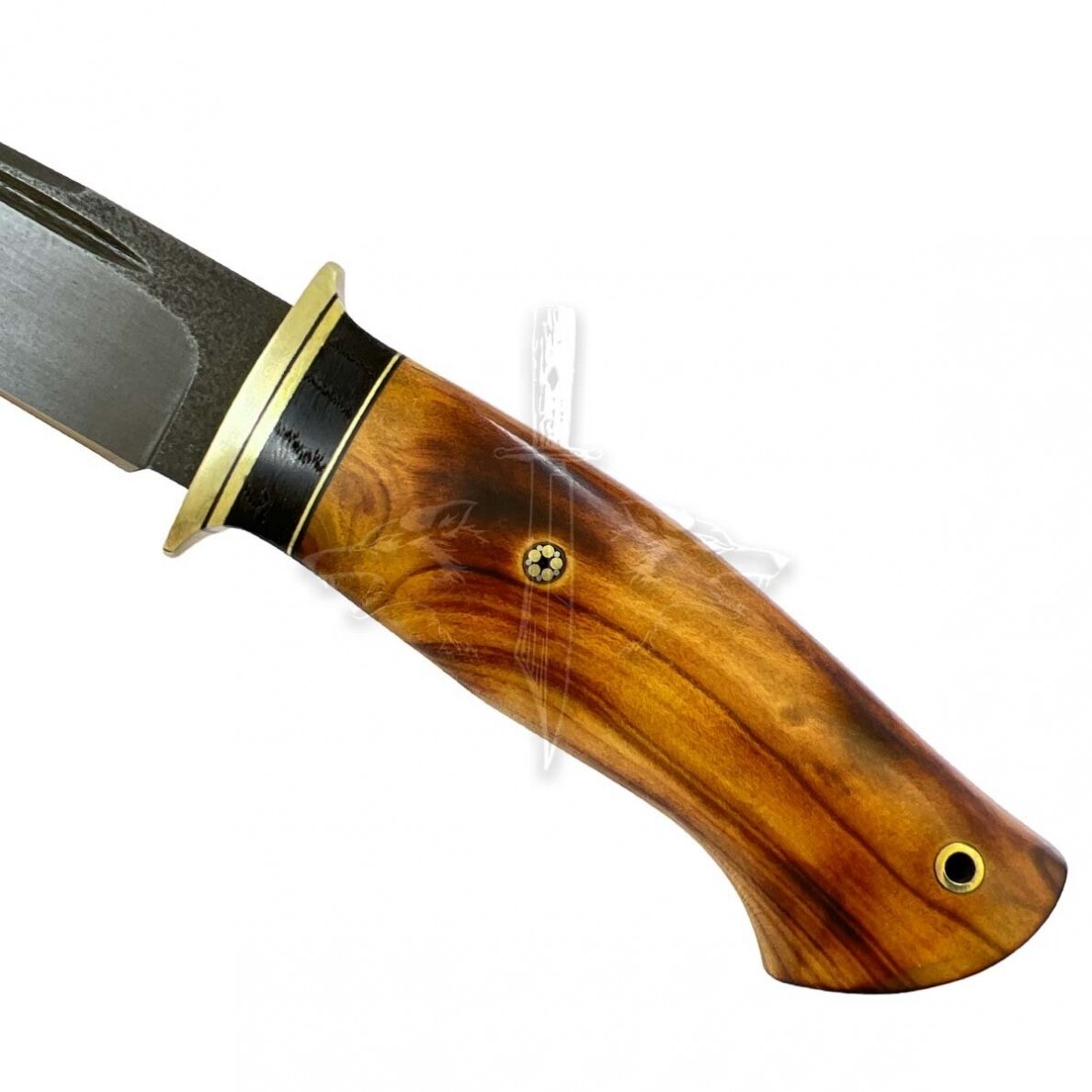 Peilis "OMax_II" [01] K340 Böhler Uddeholm, abrikosas, žalvaris 1