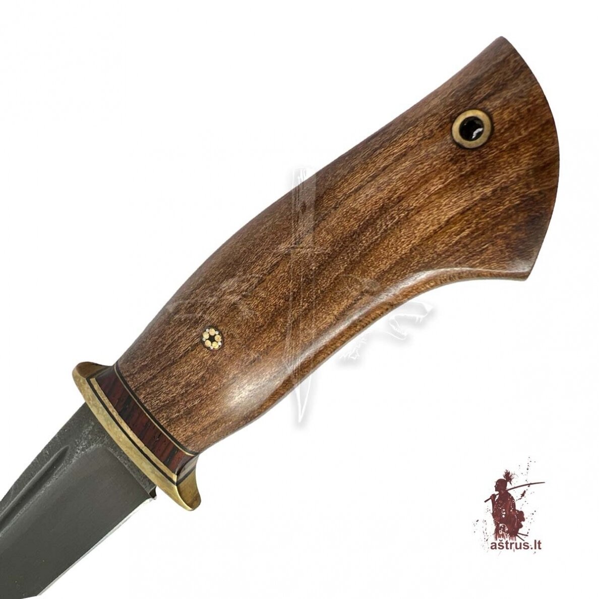 Peilis "OMax_II" [02] K340 Böhler Uddeholm, kalnų obelis, žalvaris 1