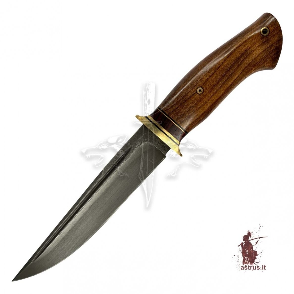Peilis "OMax_II" [02] K340 Böhler Uddeholm, kalnų obelis, žalvaris