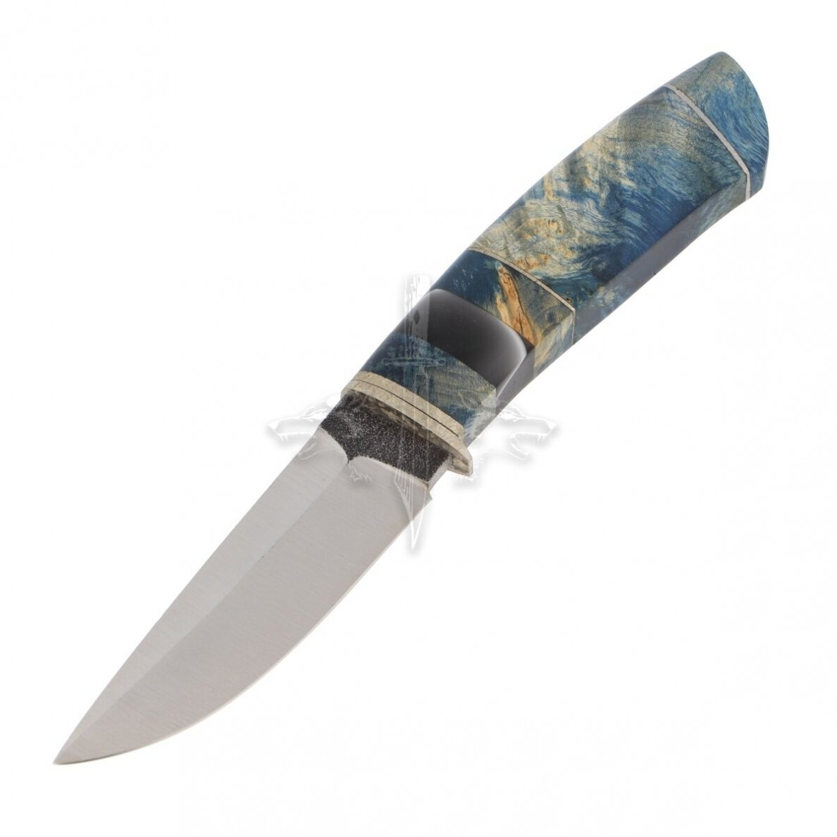 Peilis medžioklei ir žvejybai "Blue Hunter" 2; N690 Böhler Uddeholm; Karelijos beržas stabilizuotas; Titanas Peilis medžioklei ir žvejybai "Blue Hunter" 2; N690 Böhler Uddeholm; Karelijos beržas stabilizuotas; Titanas