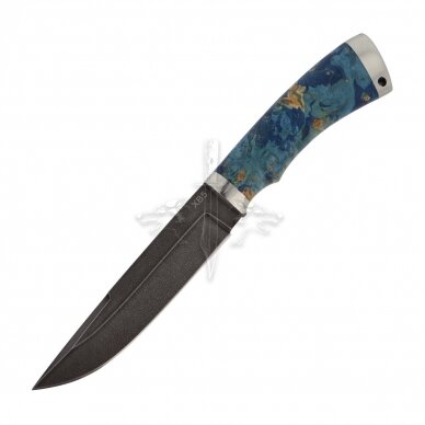 Peilis HUNTER "BLUE", XB5 anglinis plienas (deimantinis), melchioras, klevo kapa Peilis HUNTER "BLUE", XB5 anglinis plienas (deimantinis), melchioras, klevo kapa
