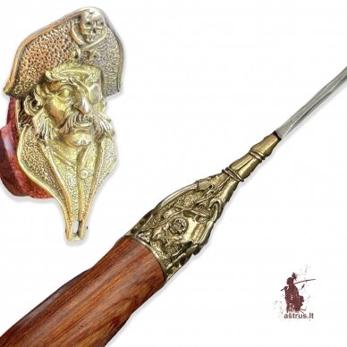 Peilis PIRATAS, damasko plienas, žalvaris, Amazon rosewood 3 Peilis PIRATAS, damasko plienas, žalvaris, Amazon rosewood 3